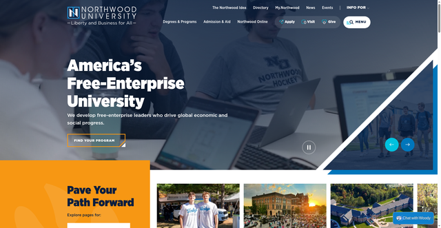 Security scan screenshot of https://www.northwood.edu