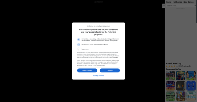 Security scan screenshot of https://asmallworldcup.com