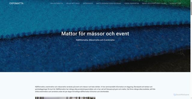 Security scan screenshot of https://expomatta.se