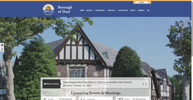 Security scan screenshot of https://dealboroughnj.gov/