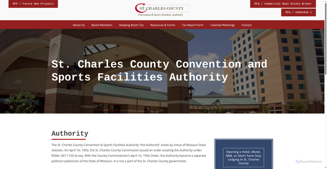 Security scan screenshot of https://stcharlescountycsfamo.gov/