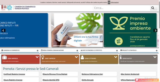 Security scan screenshot of https://www.dl.camcom.it/