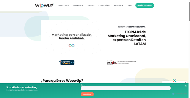Security scan screenshot of https://woowup.com