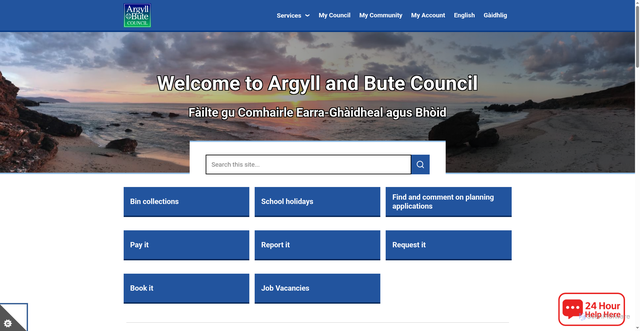 Security scan screenshot of http://www.argyll-bute.gov.uk