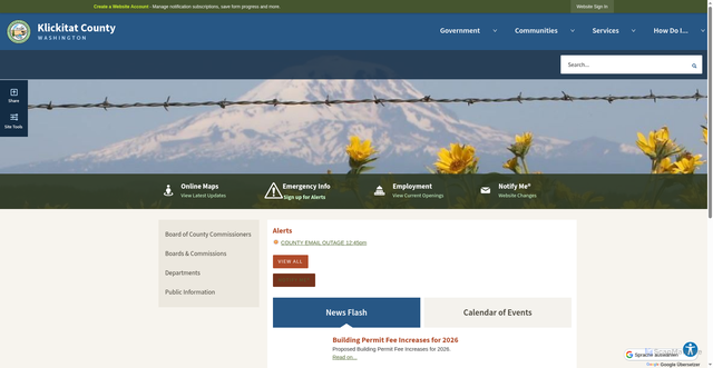 Security scan screenshot of https://klickitatcounty.gov/
