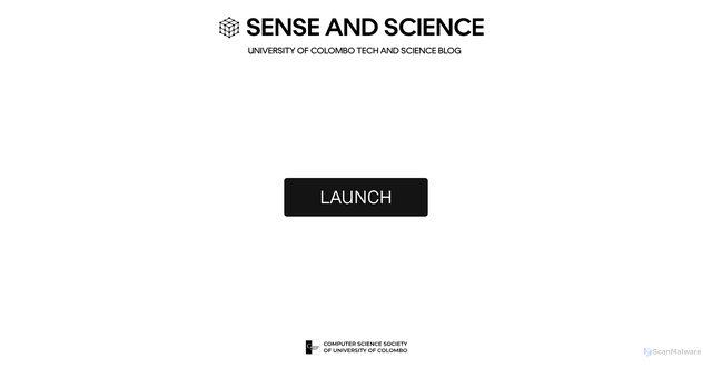 Security scan screenshot of http://sense-and-science-launchpad.pages.dev/