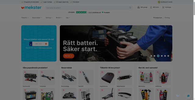 Security scan screenshot of https://mekster.se