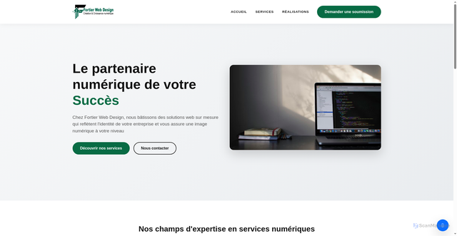 Security scan screenshot of http://fortierwebdesign.ca/
