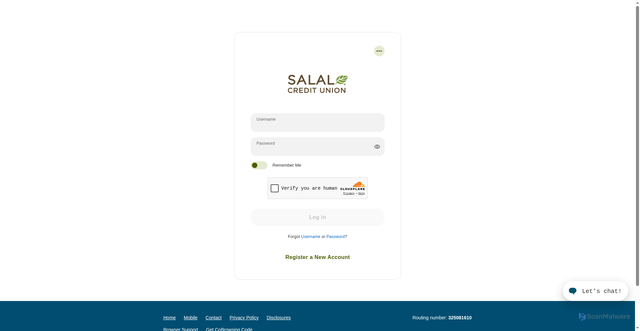 Security scan screenshot of https://onlinebanking.salalcu.org