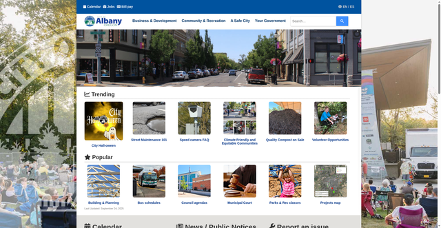 Security scan screenshot of https://albanyoregon.gov/