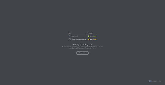 Security scan screenshot of https://efp.balena.io/