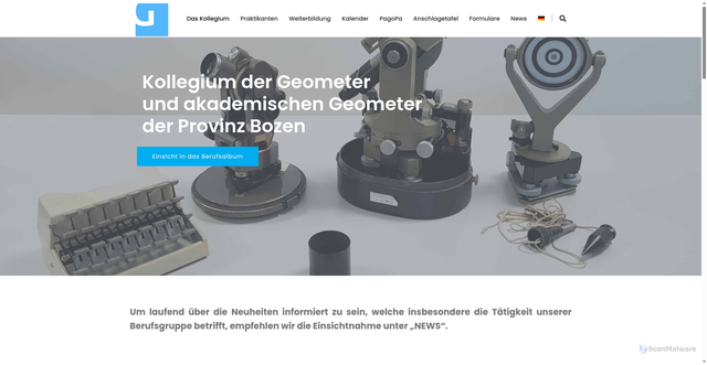 Security scan screenshot of https://www.geom.bz.it/