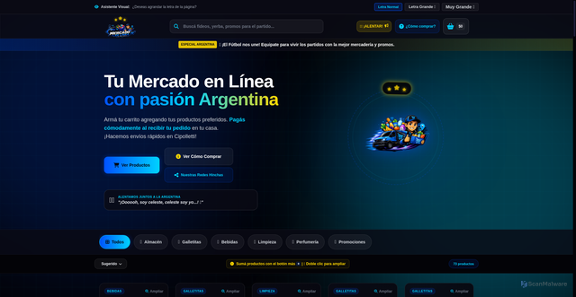 Security scan screenshot of https://mercado-en-linea-dpqbw8qnettp.edgeone.app/