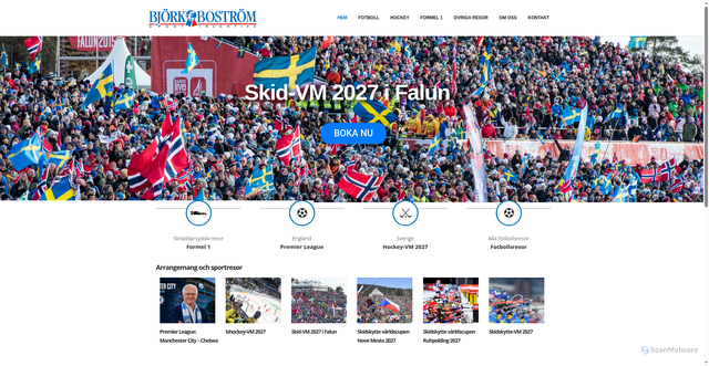 Security scan screenshot of https://bjorkobostrom.se