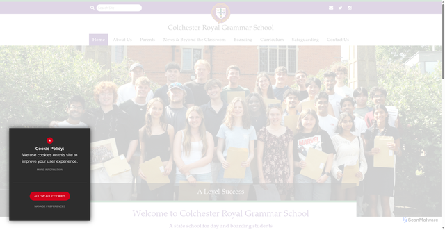 Security scan screenshot of https://www.crgs.co.uk/