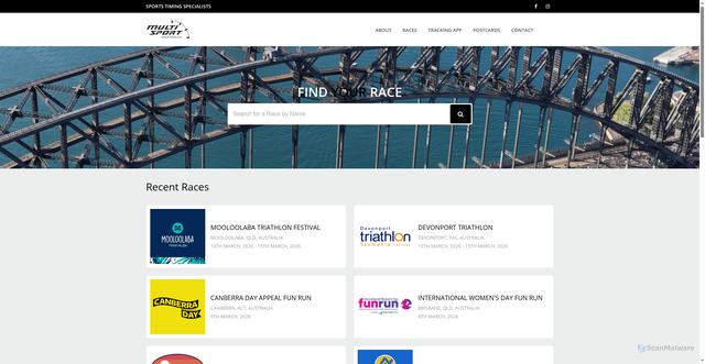 Security scan screenshot of https://www.multisportaustralia.com.au