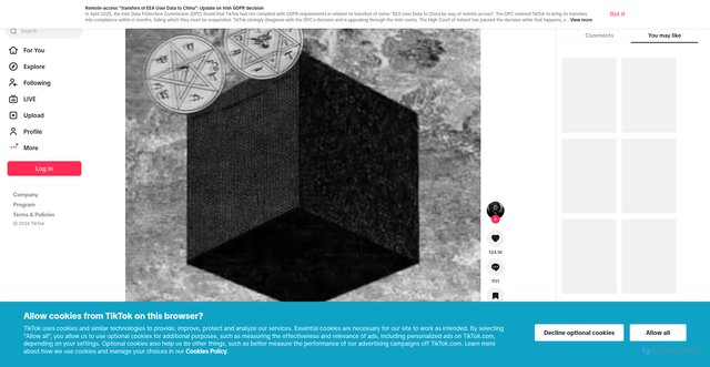 Security scan screenshot of https://vt.tiktok.com/ZS9c687pa/