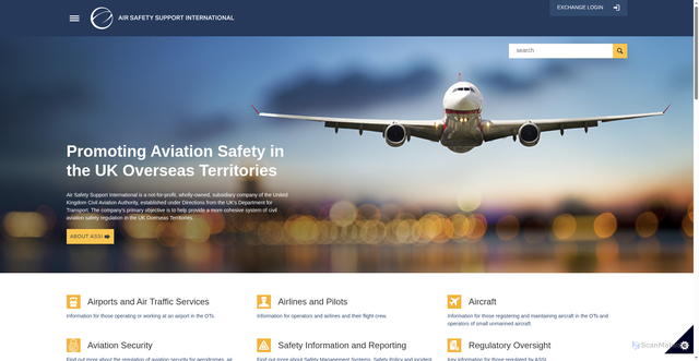 Security scan screenshot of http://www.airsafety.aero