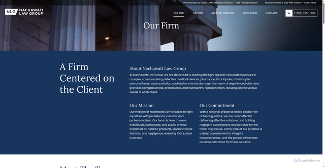 Security scan screenshot of https://ntrial.com/our-firm/
