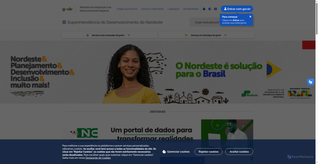 Security scan screenshot of https://www.gov.br/sudene/pt-br