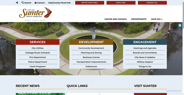 Security scan screenshot of https://www.sumtersc.gov/