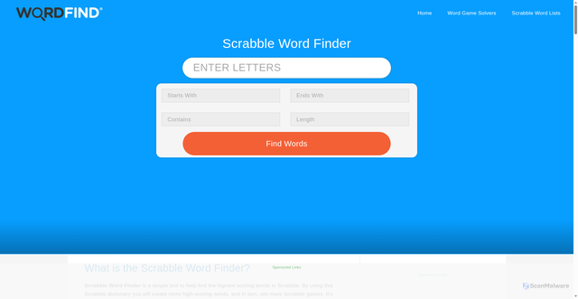 Security scan screenshot of https://wordfind.com