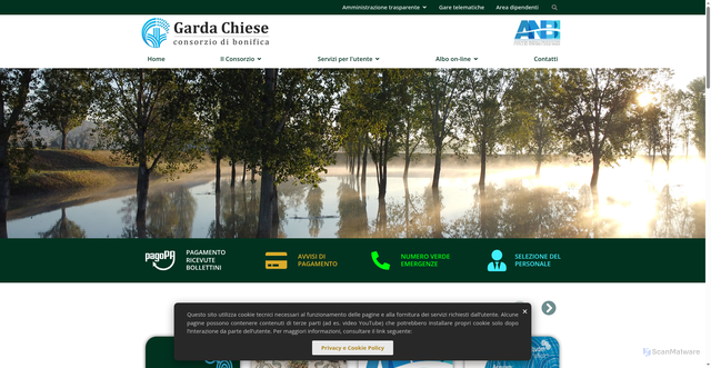 Security scan screenshot of https://www.gardachiese.it/