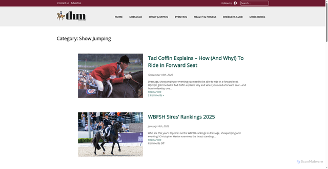 Security scan screenshot of https://www.horsemagazine.com/thm/article/show-jumping/