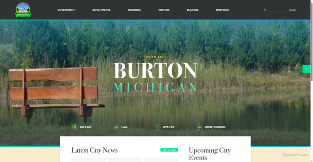 Security scan screenshot of https://burtonmi.gov/