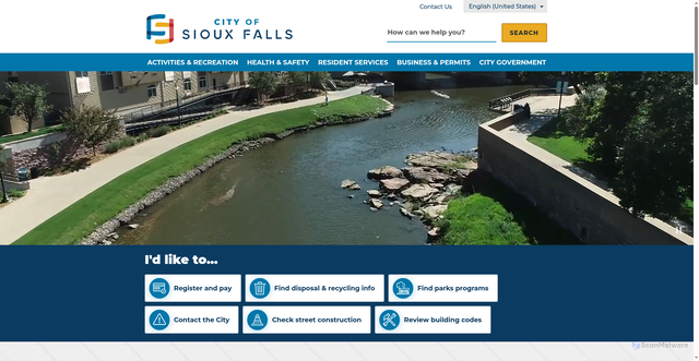 Security scan screenshot of https://www.siouxfalls.gov/