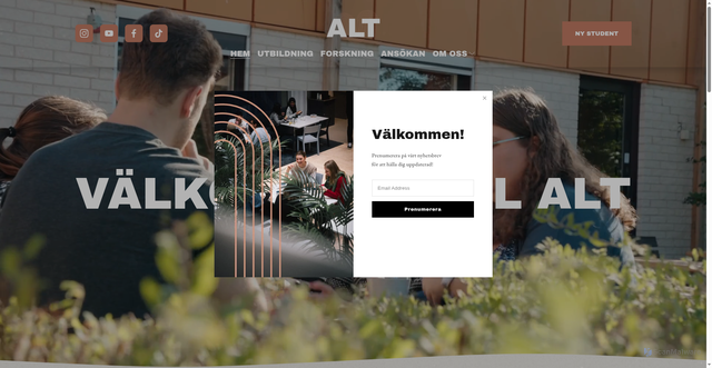 Security scan screenshot of https://altutbildning.se