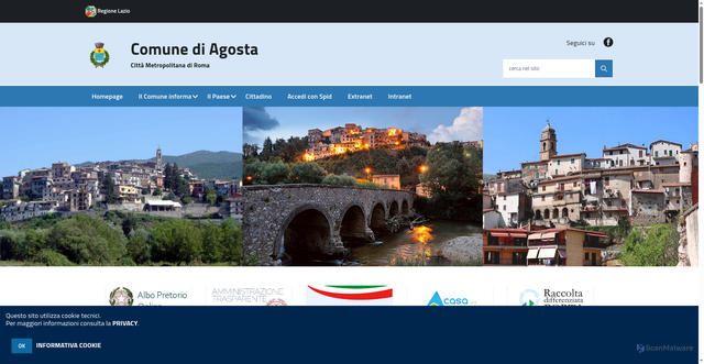 Security scan screenshot of https://www.comunediagosta.it/hh/index.php