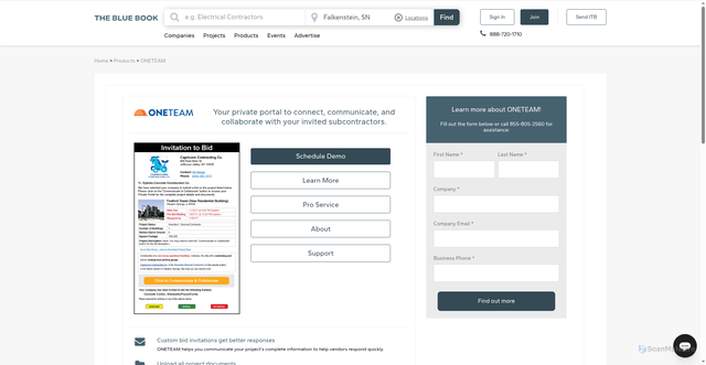 Security scan screenshot of https://oneteam.build