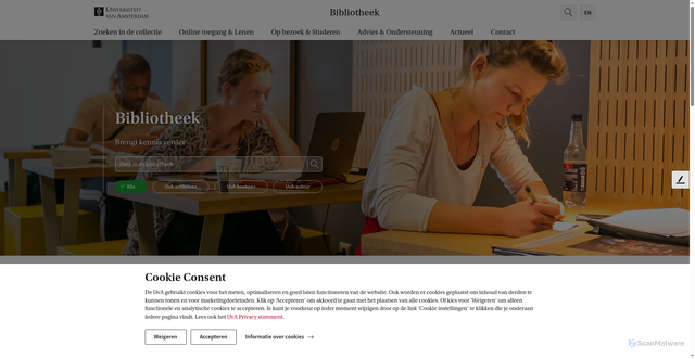 Security scan screenshot of https://uba.uva.nl