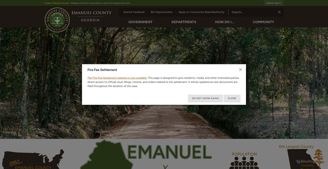 Security scan screenshot of https://www.emanuelco-ga.gov/