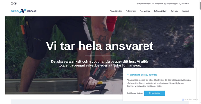 Security scan screenshot of https://nerogroup.se/