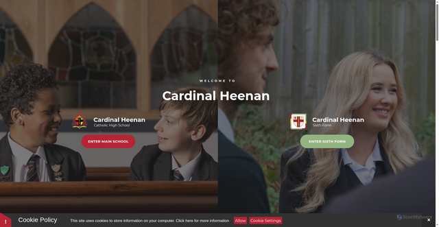Security scan screenshot of https://www.cardinal-heenan.org.uk/