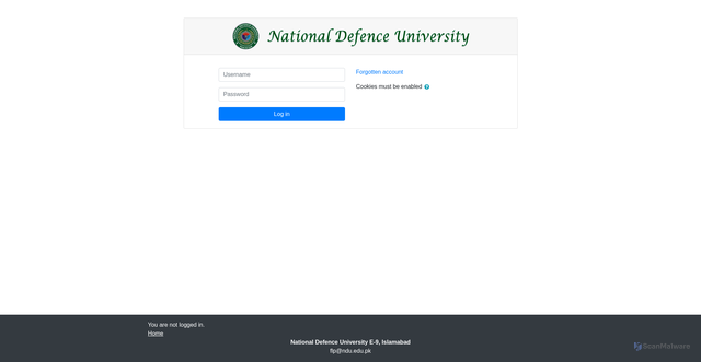 Security scan screenshot of https://flp.ndu.edu.pk