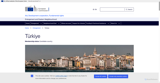Security scan screenshot of https://enlargement.ec.europa.eu/enlargement-policy/turkiye_en