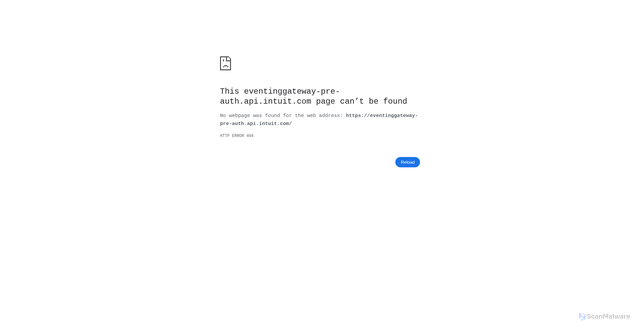 Security scan screenshot of https://eventinggateway-pre-auth.api.intuit.com