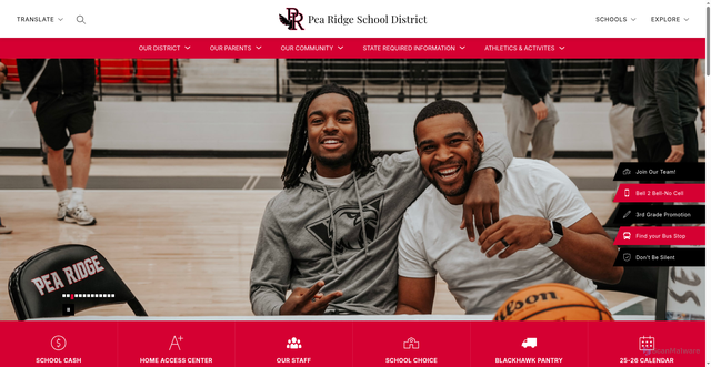 Security scan screenshot of https://pearidgek12.com