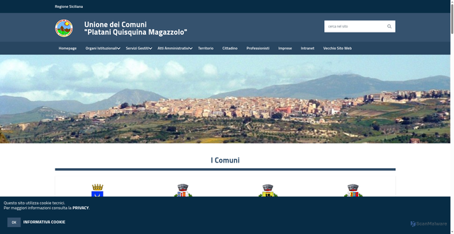 Security scan screenshot of https://www.plataniquisquinamagazzolo.it