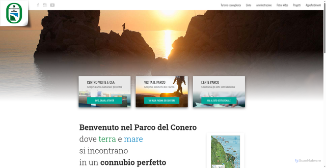 Security scan screenshot of https://www.parcodelconero.com