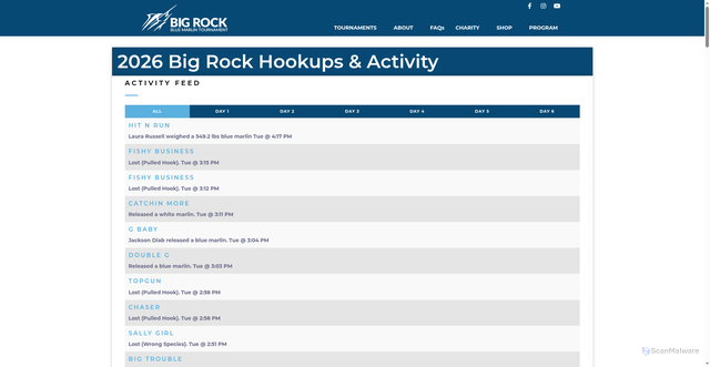 Security scan screenshot of https://thebigrock.com/participants/hookups/