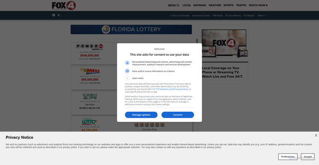 Security scan screenshot of https://www.fox4now.com/florida-lottery/florida-lottery-winning-numbers