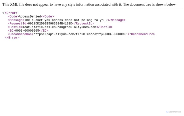 Security scan screenshot of https://static.hmemall.cn/
