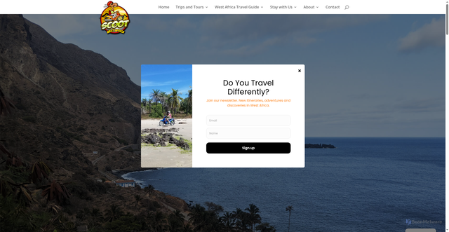 Security scan screenshot of https://scootwestafrica.com/cape-verde-guide/