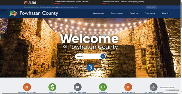 Security scan screenshot of https://powhatanva.gov/