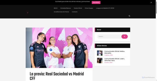 Security scan screenshot of https://madridcff.com/la-previa-real-sociedad-vs-madrid-cff-2/