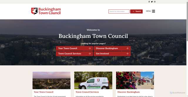 Security scan screenshot of https://www.buckingham-tc.gov.uk/